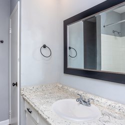 modern bathroom at Ashley Oaks Apartments located in Perry, GA